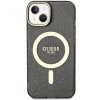 Guess GUHMP14SHCMCGK iPhone 14 / 15 / 136.1 czarny/black hardcase Glitter Gold MagSafe
